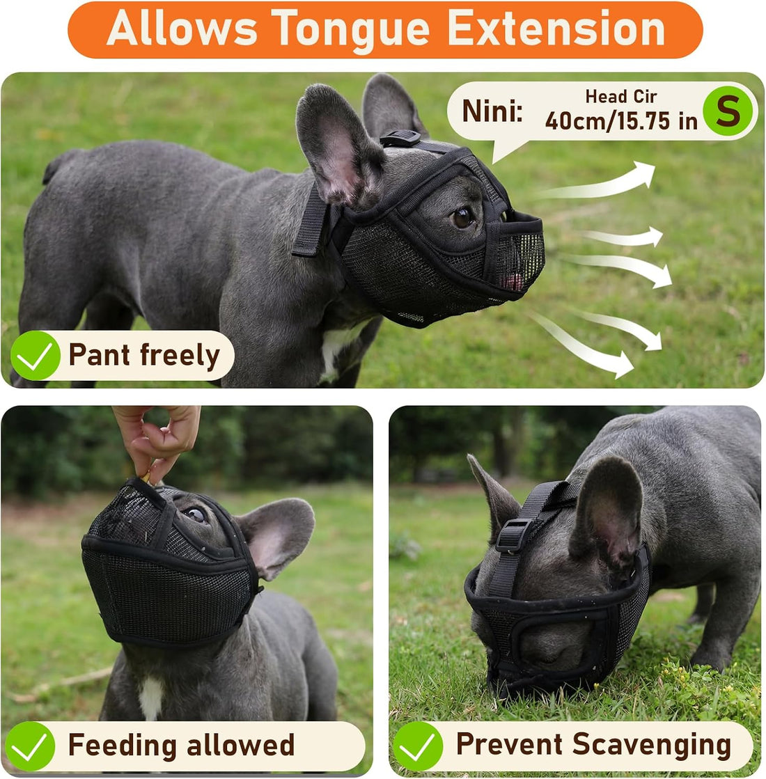 Pezluxe Short Snout Dog Muzzle