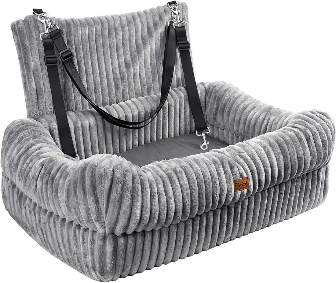 Pawaboo Dog Car Seat Bed, Memory Foam Booster for Medium/Large Dogs