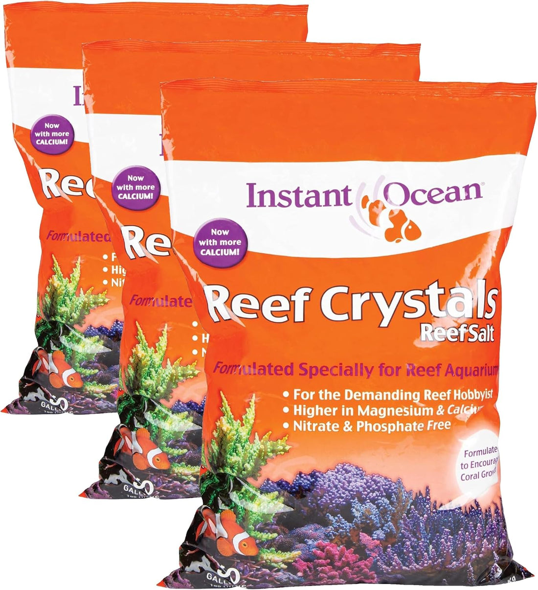 Instant Ocean Reef Crystals Reef Salt for Reef Aquariums, 50 Gallons