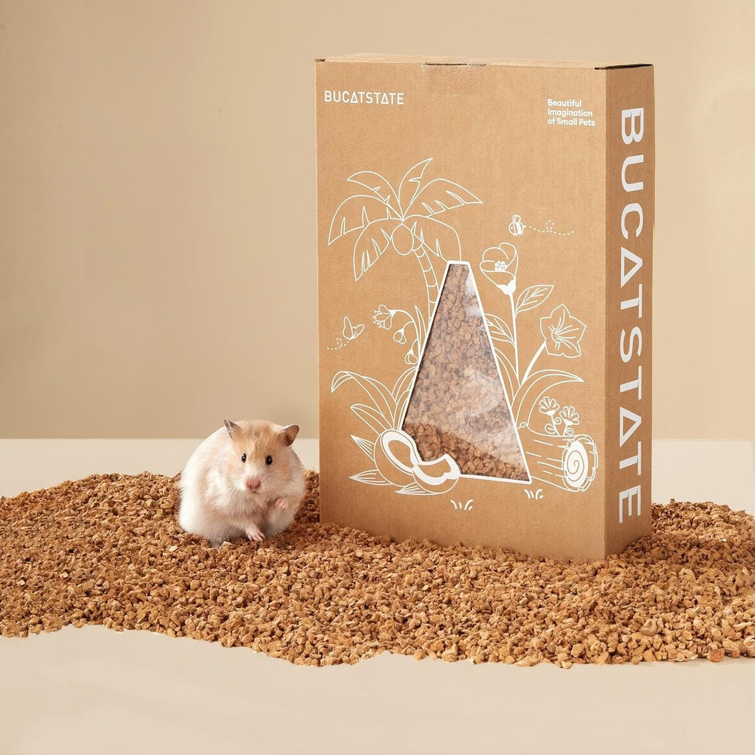 BUCATSTATE 5L Hamster Bedding, Natural Forest Moss Odor Control