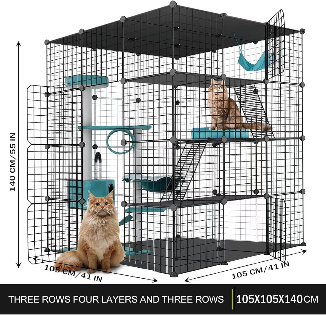Large Cat Cage Enclosure Indoor DIY Cat Playpen Pet Home Small Animal
