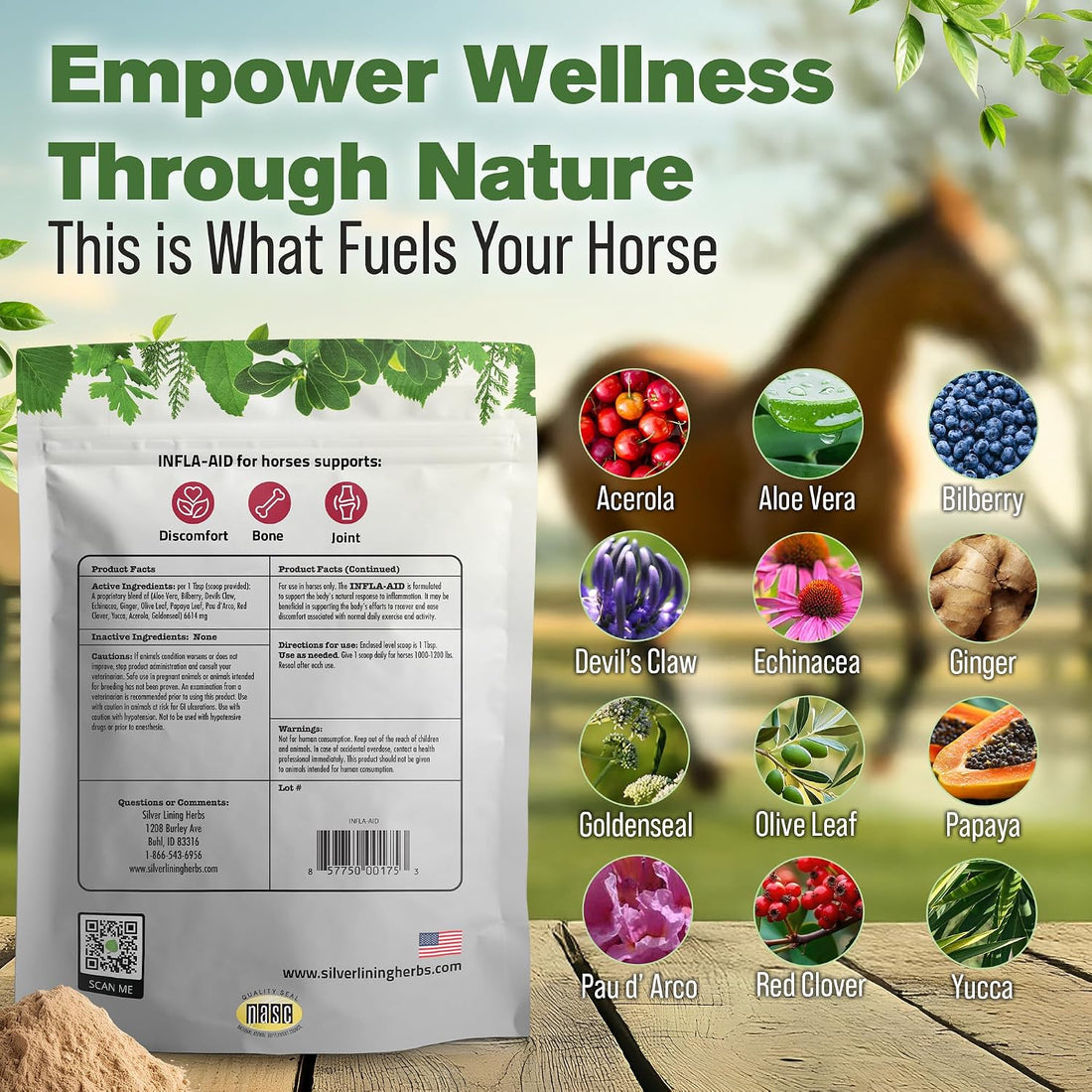 Silver Lining Herbs Infla-Aid Inflammation Relief Supplement - 1 lb