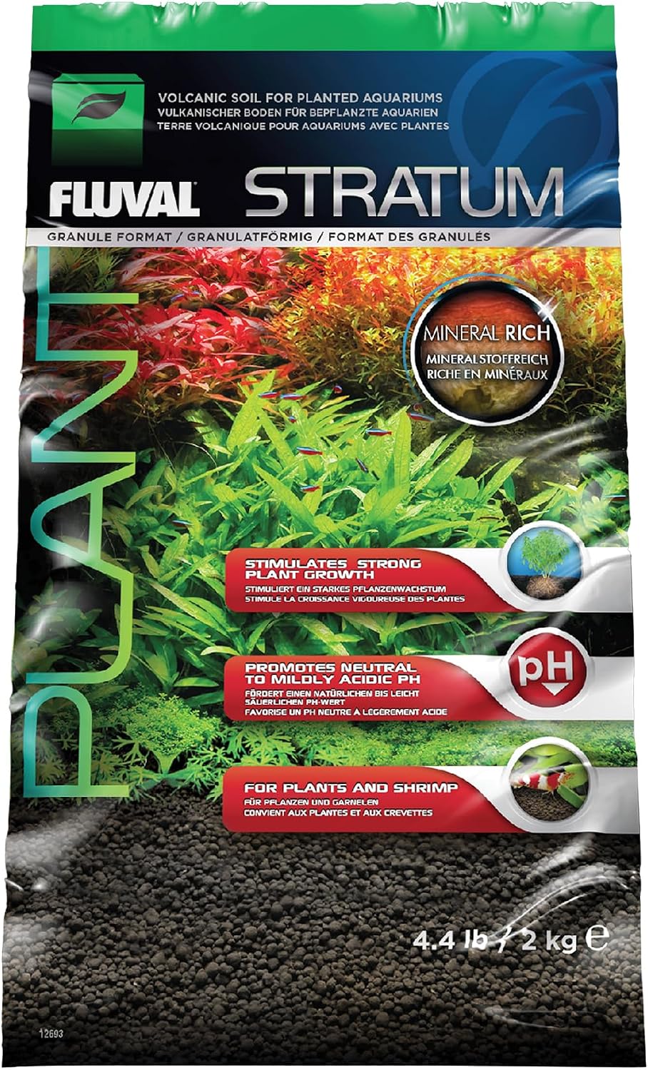 Fluval 12694 Plant and Shrimp Stratum for Freshwater Fish Tanks