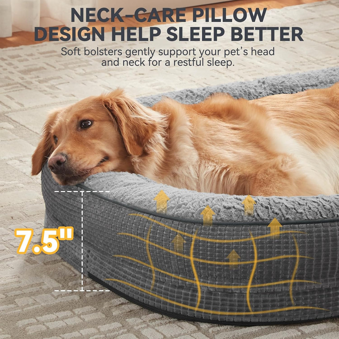 JOEJOY Orthopedic Dog Beds Large Sized Dog