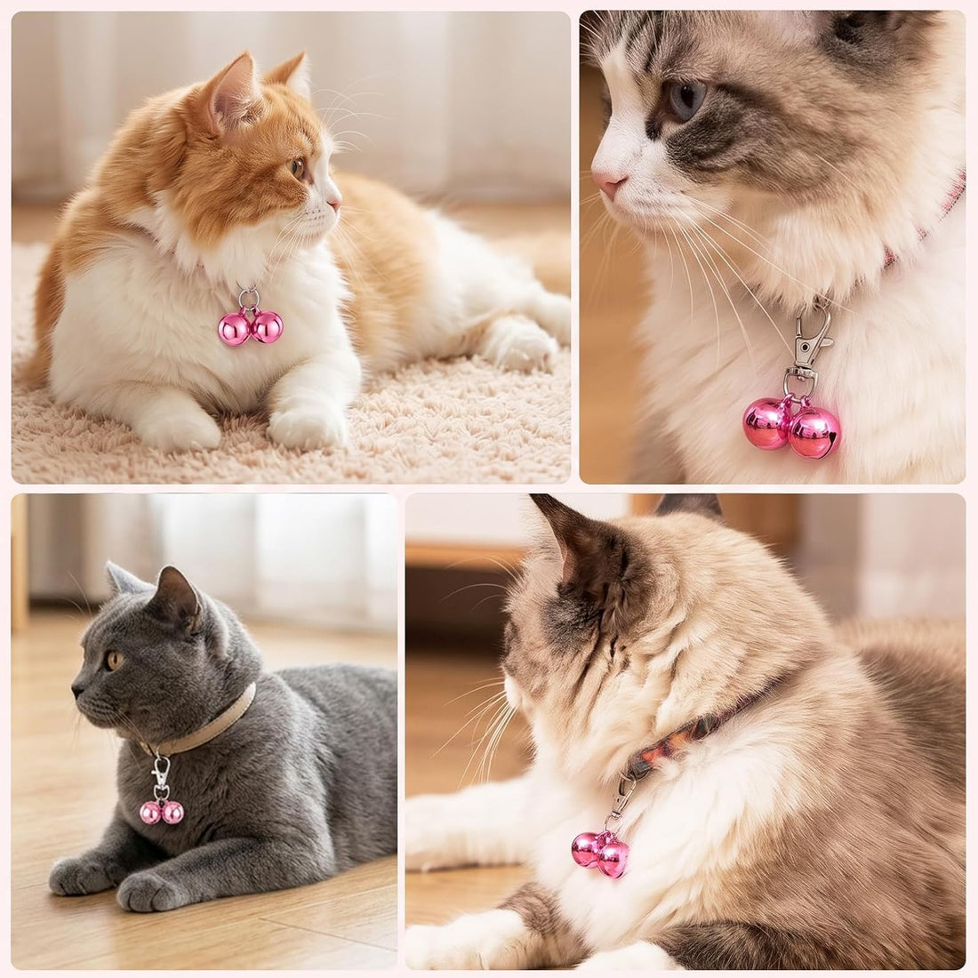 2 Pcs Cat Bell for Dog Collar Charm Training Bells for Dog Collars