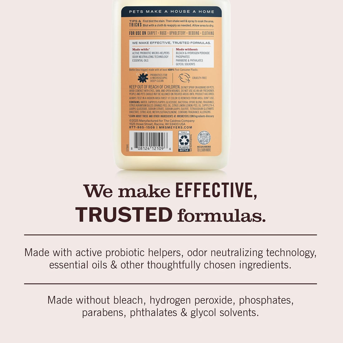 Mrs. MEYER'S CLEAN DAY Pet Multi-Surface Cleaner, Orange Blossom Scent