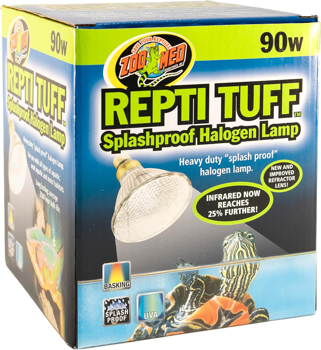 Zoo Med Turtle Tuff Splashproof Halogen Lamp 75 Watts