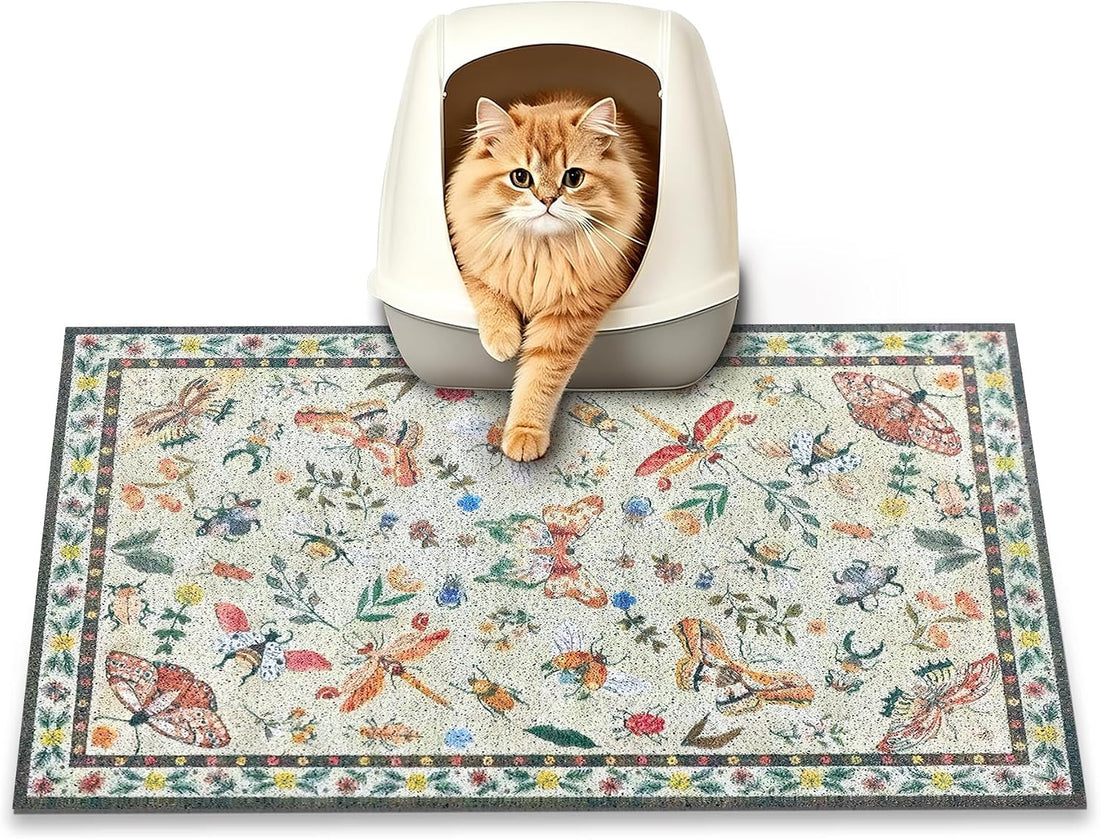 Cat Litter Mat, 24" x 16" Litter Mat, Traps 100% Cat Litter