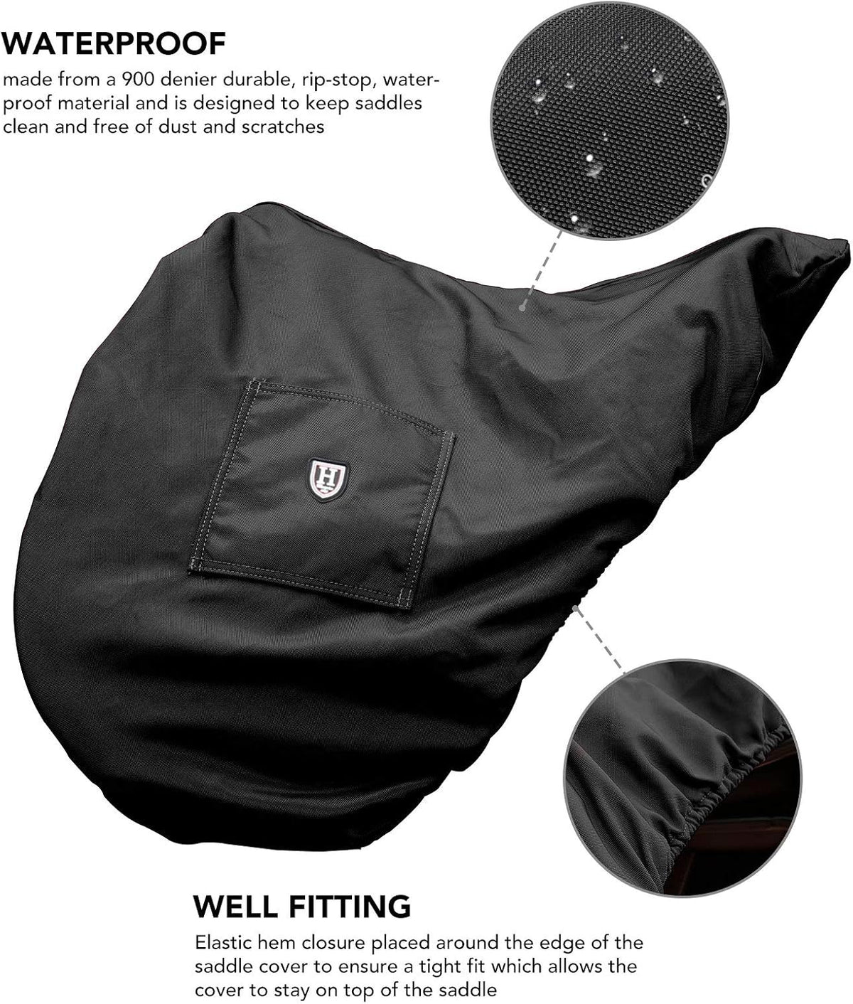 Harrison Howard Dressage/All Purpose Saddle Cover, Ride-on Saddle Cover