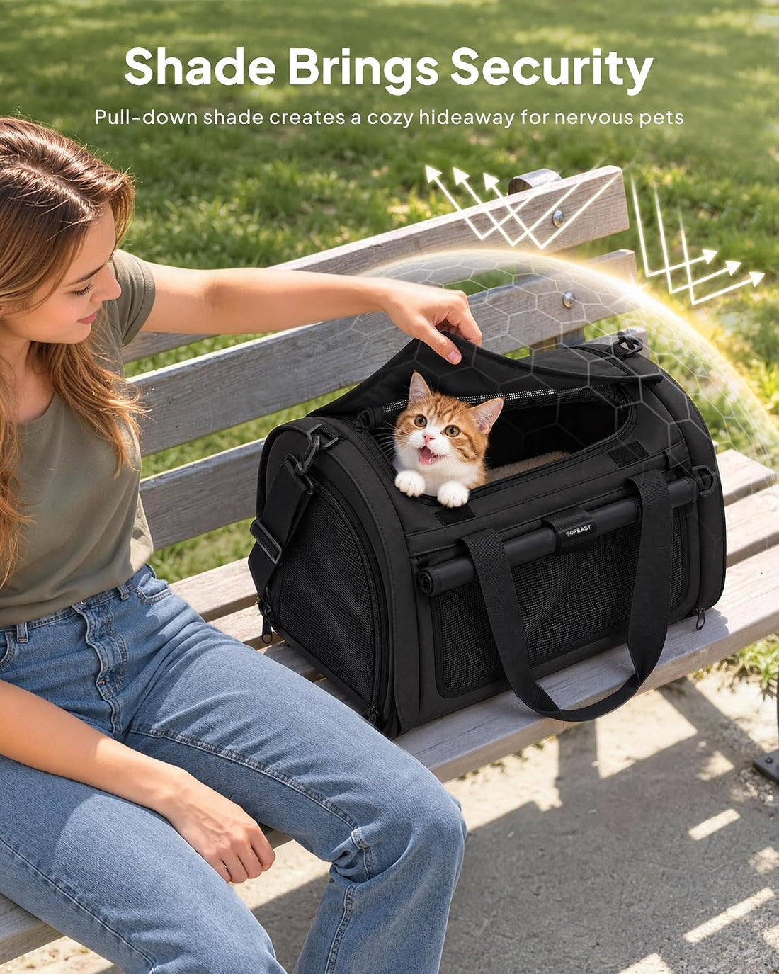 Backpackable Cat Carrier 17"x11"x11"