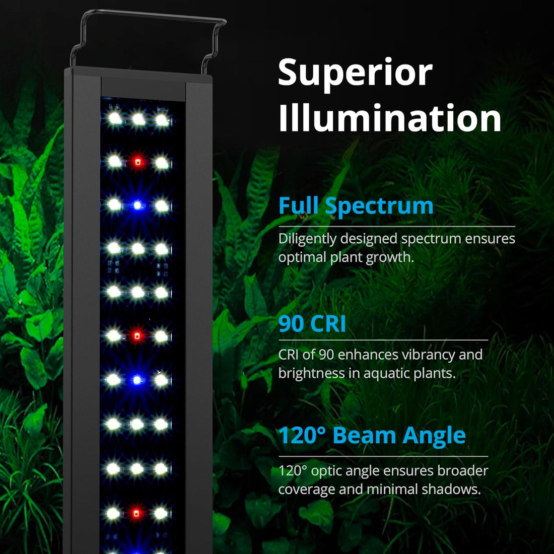 NICREW C10 Plant Aquarium Light, 18-24 in, 13W