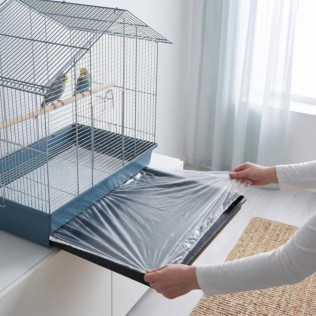 100 Pcs Large Disposable Bird Cage Liners Bulk 34'' x 22''