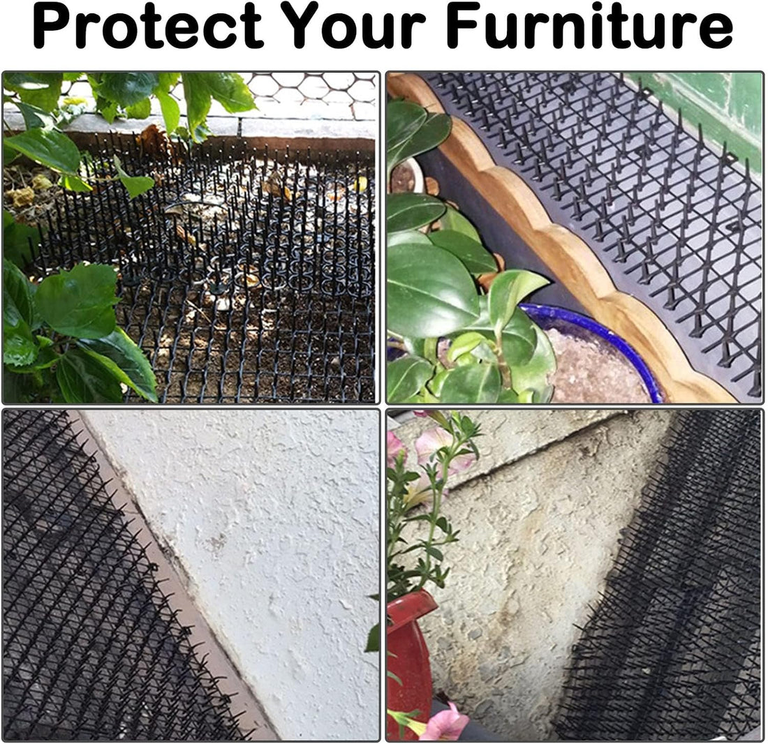 Fhiny 8"×16" Cat Deterrent Mat,12 Pack Cat Scat Mat with Spike Cat