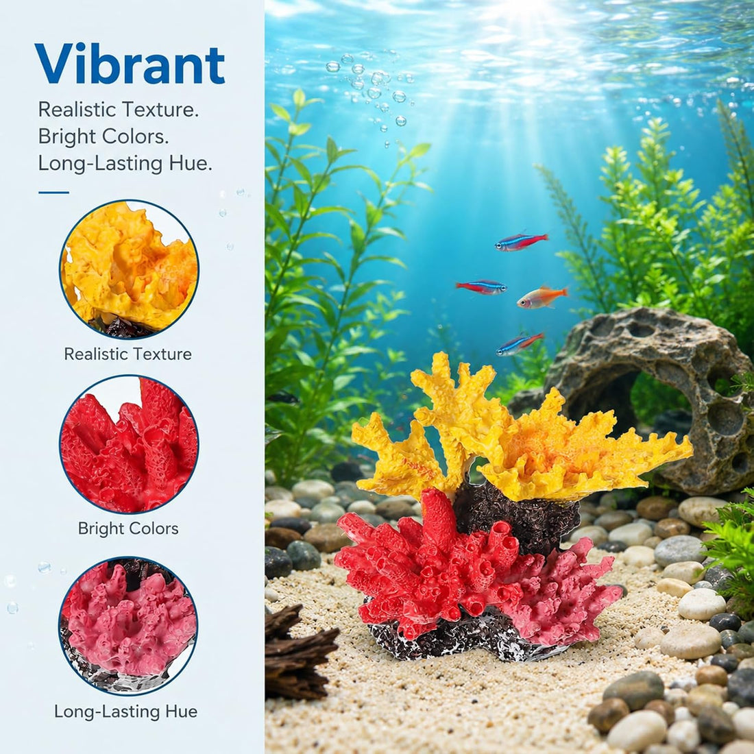 Aquarium Coral Reef Decor, Artificial Fake Coral Ornament