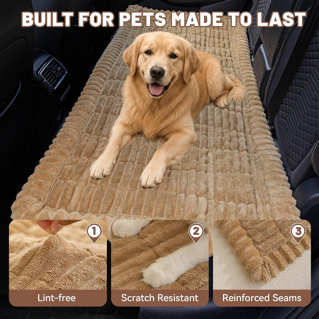 Dog Car Seat Waterproof Bed Cover Back Seat