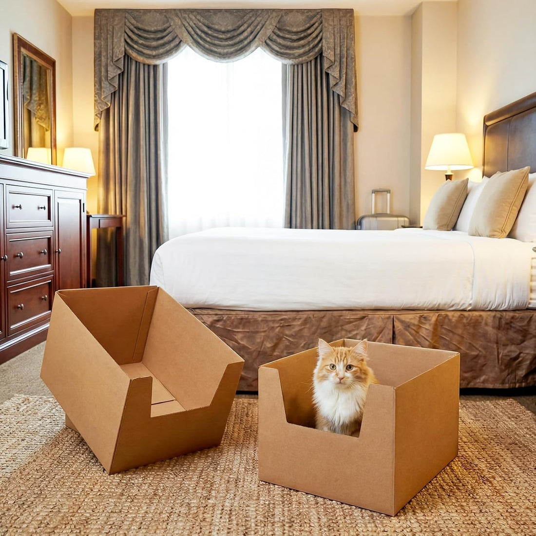 Lounsweer 4 Pack XXL Disposable Litter Boxes