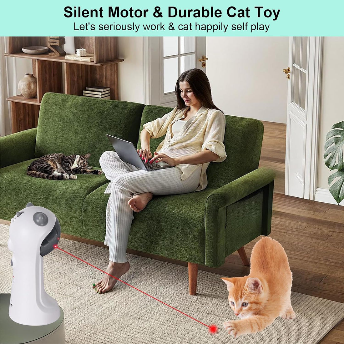 TBTeek Cat Toy, Automatic Motion-Activated, 5 Fun Patterns