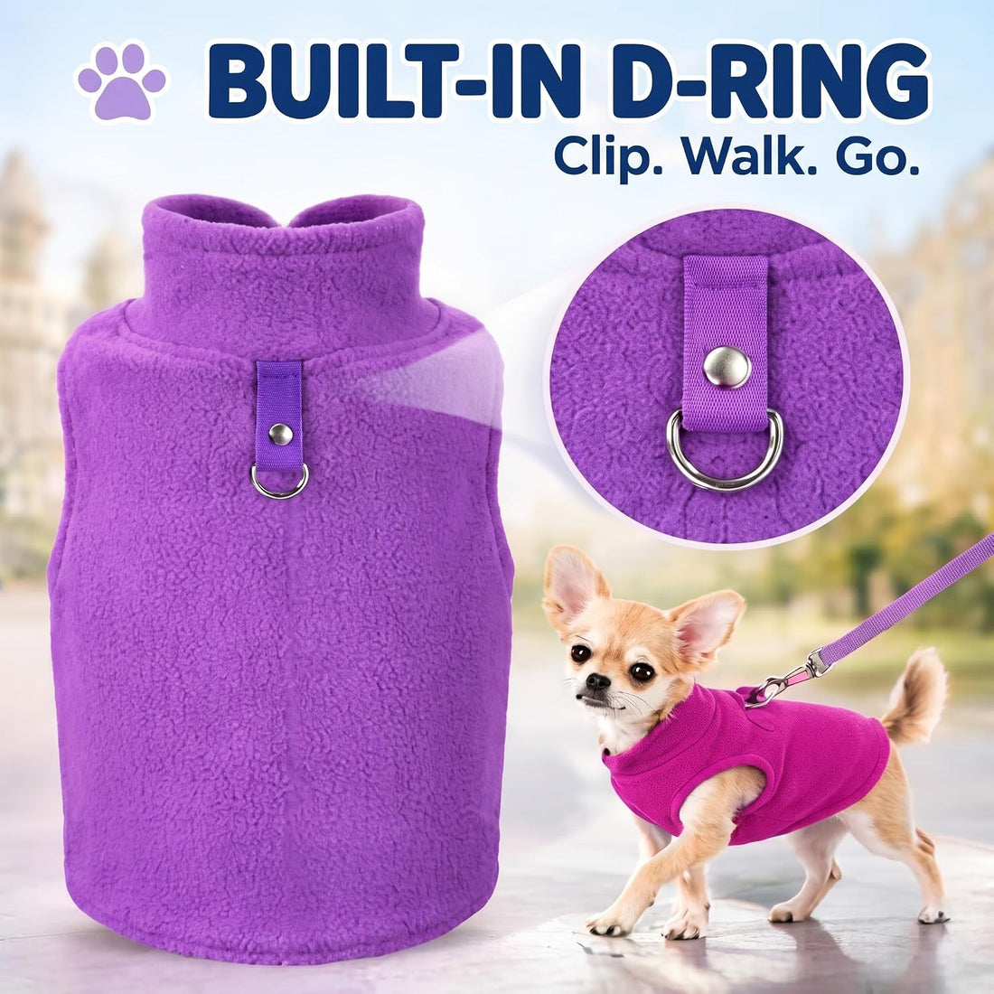 Satinior 4 Pcs Stretch Fleece Dog Sweater