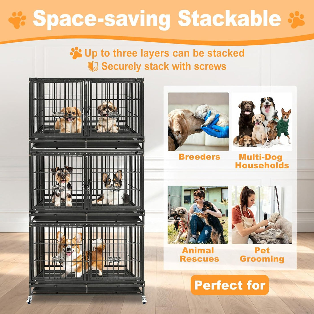 Homey Pet 43" Double Dog Crate