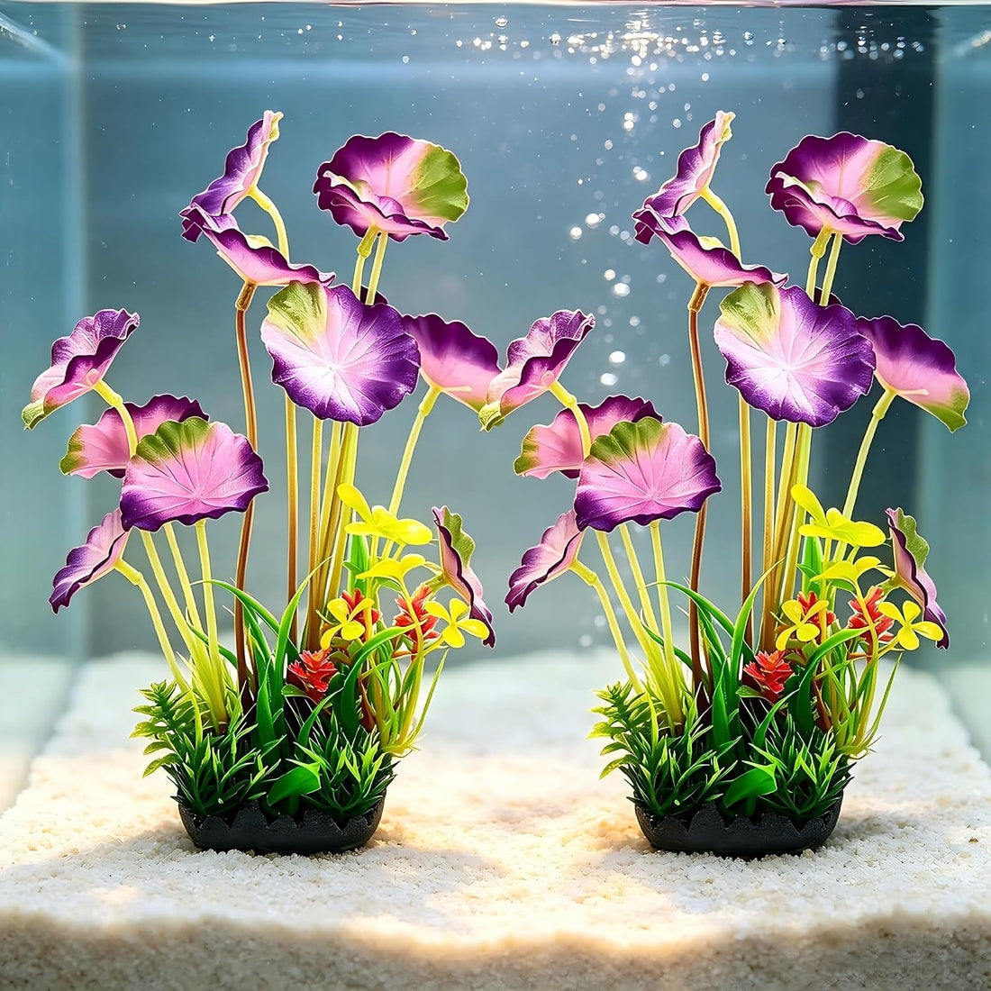 Silk Aquarium Plants 2 Pcs 8 Inches