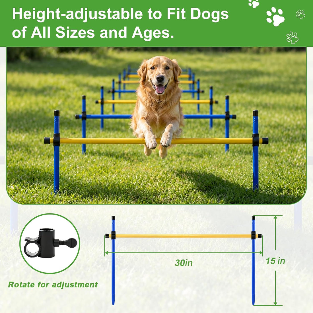 Dog Agility Equipment, Dog Agility Course Backyard Set