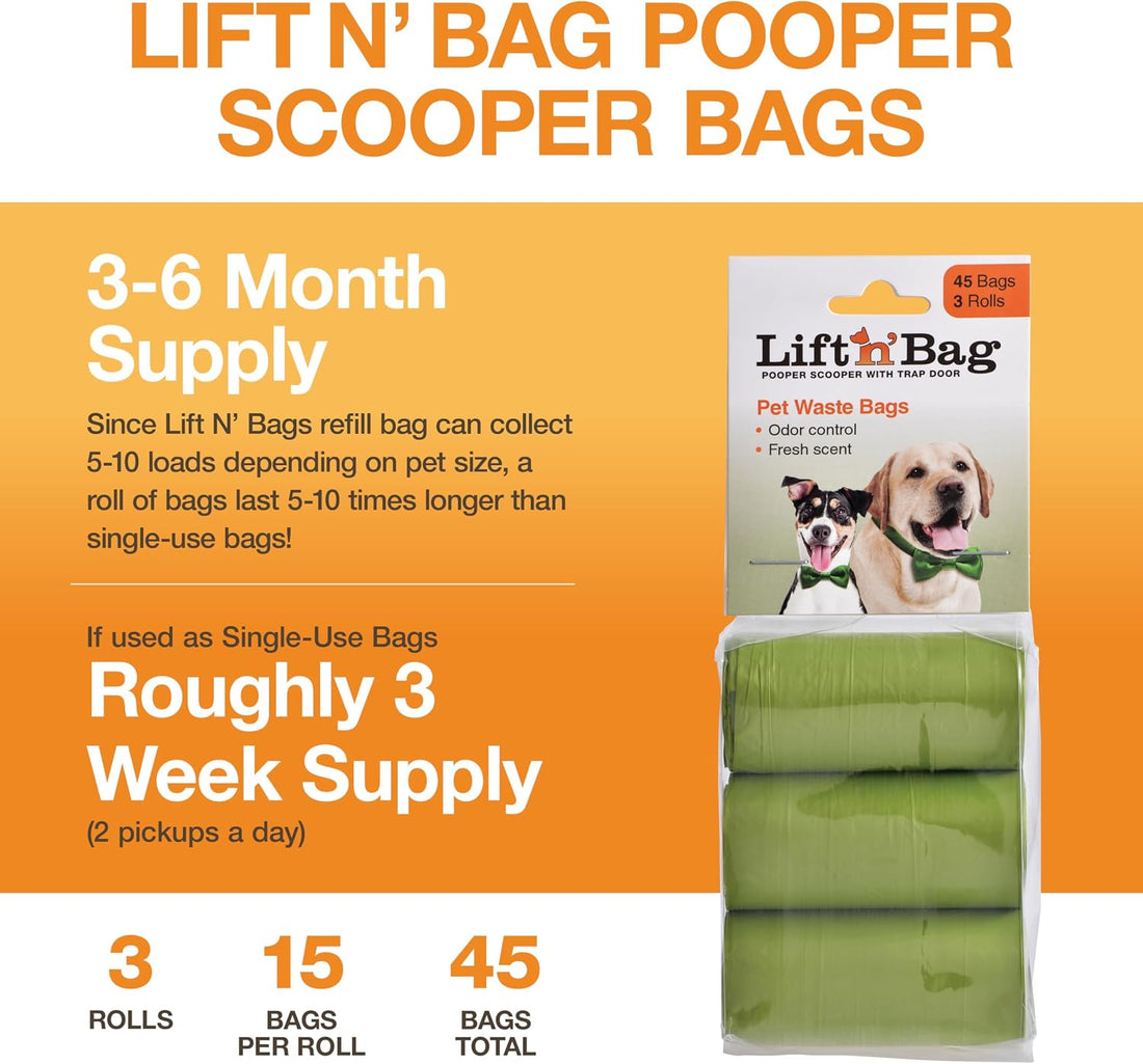 Neater Pets Lift N’ Bag Extra-Capacity Dog Poop Bags Rolls