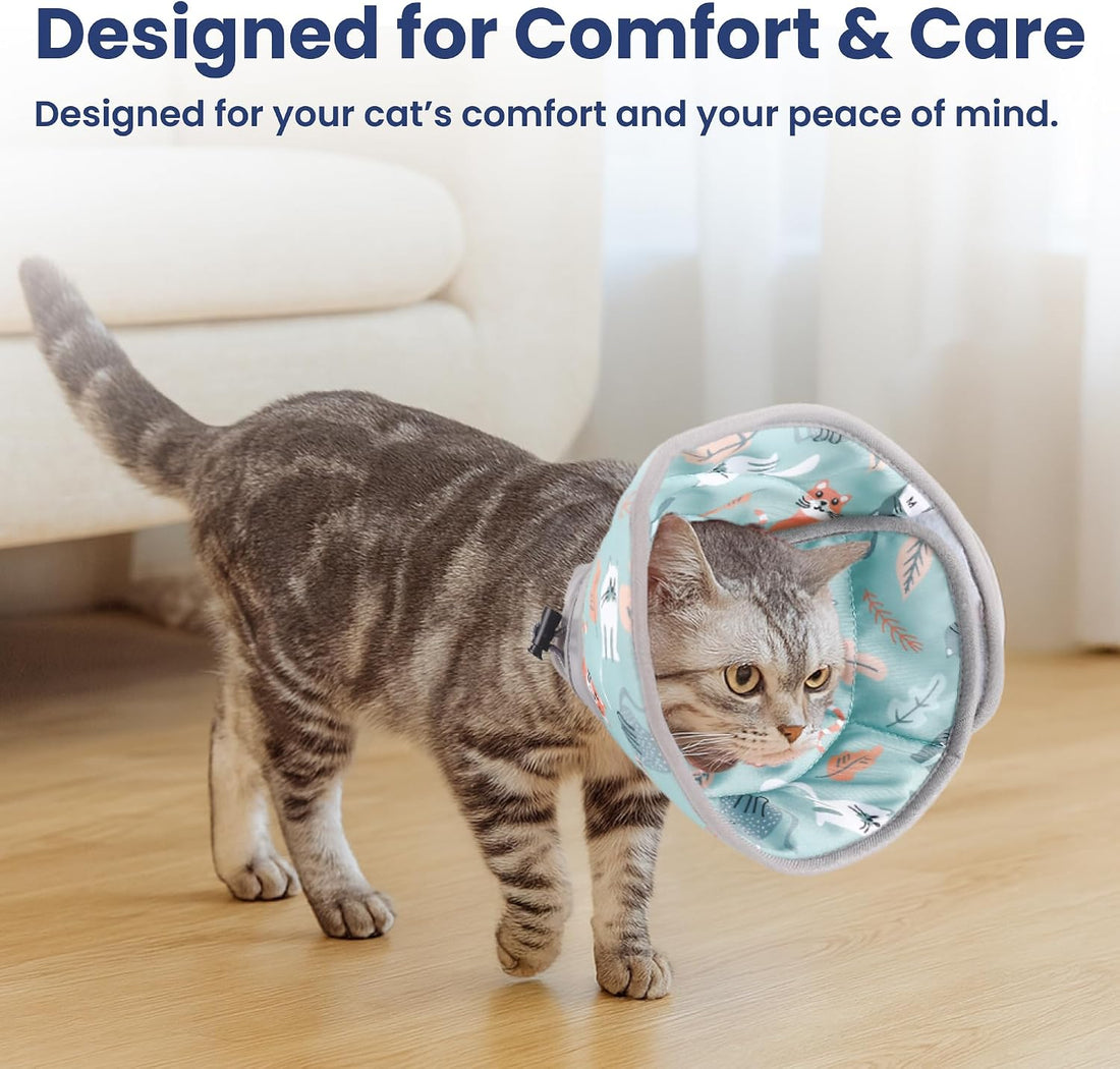 PawsPik Adjustable Soft Recovery Cone for Dogs & Cats, Small