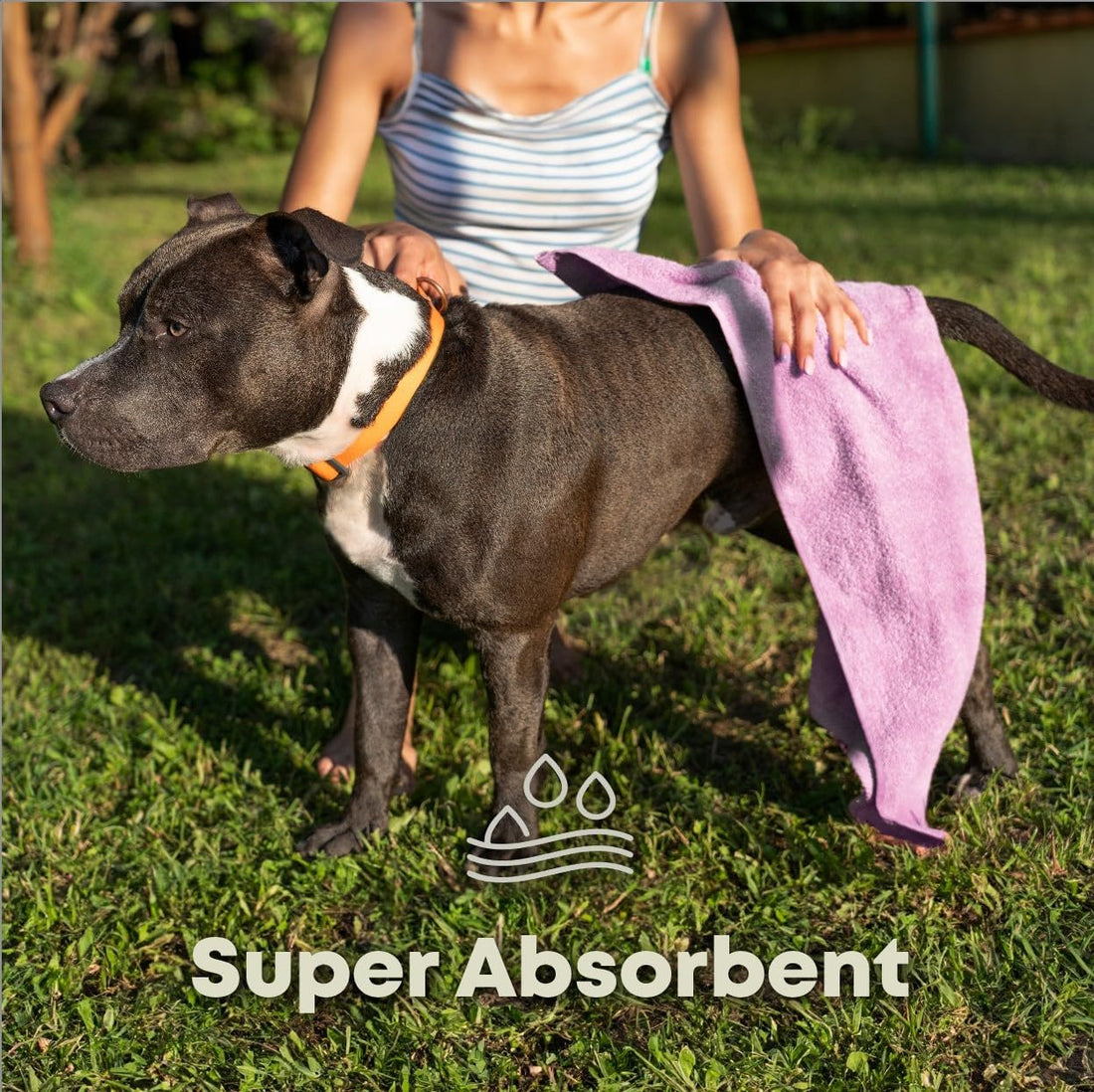 Extra Large Dog Towel for Big Dogs, Blue, XL