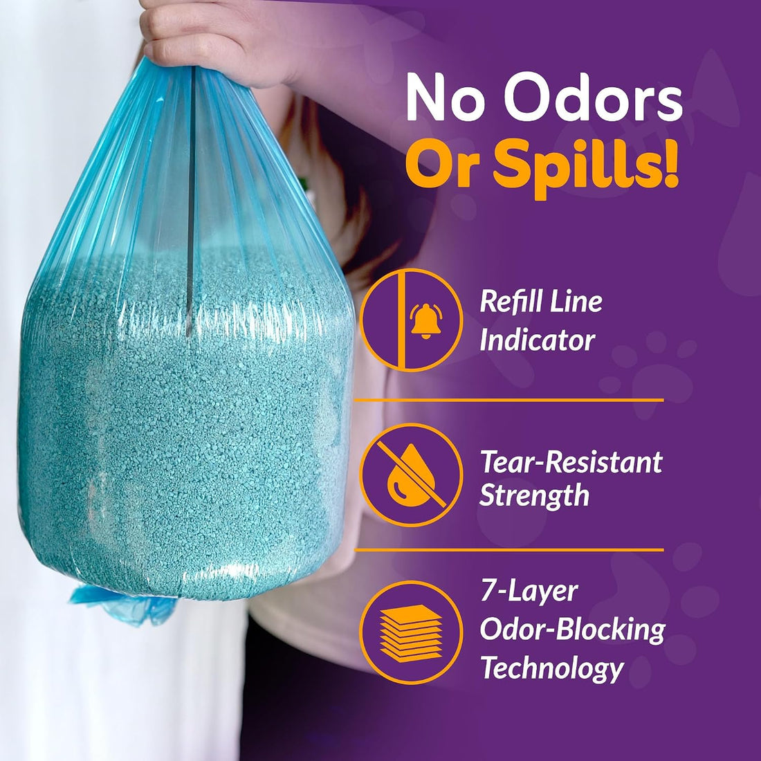 Reli. Cat Litter Refill Bags 4 Pack | Compatible with Litter Genie