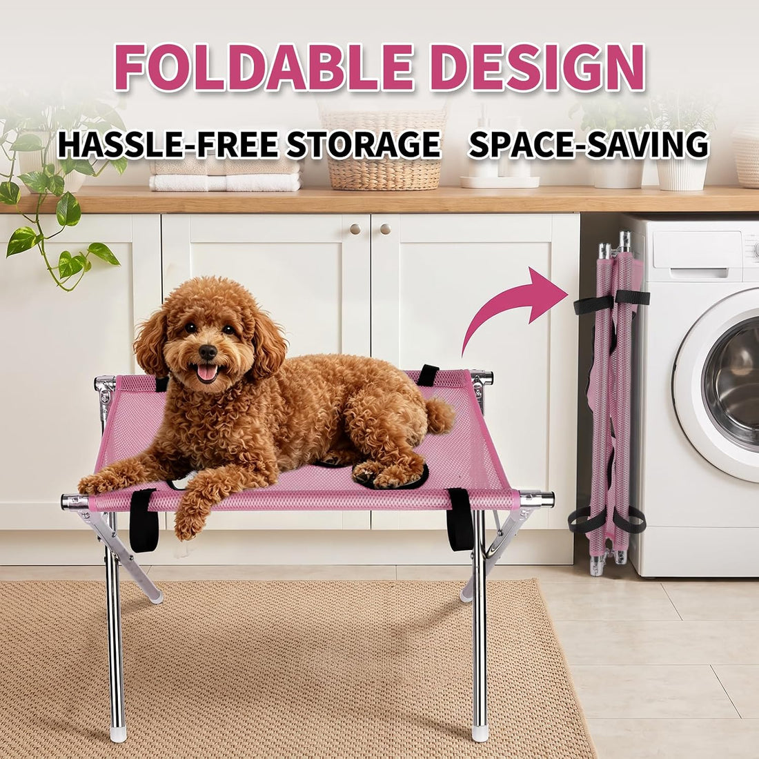 Foldable Pet Grooming Bath Stand for Dogs & Cats