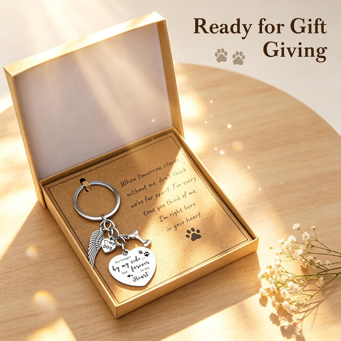 Pet Memorial Gifts for Dogs, Keepsakes Sympathy Remembrance Keychain