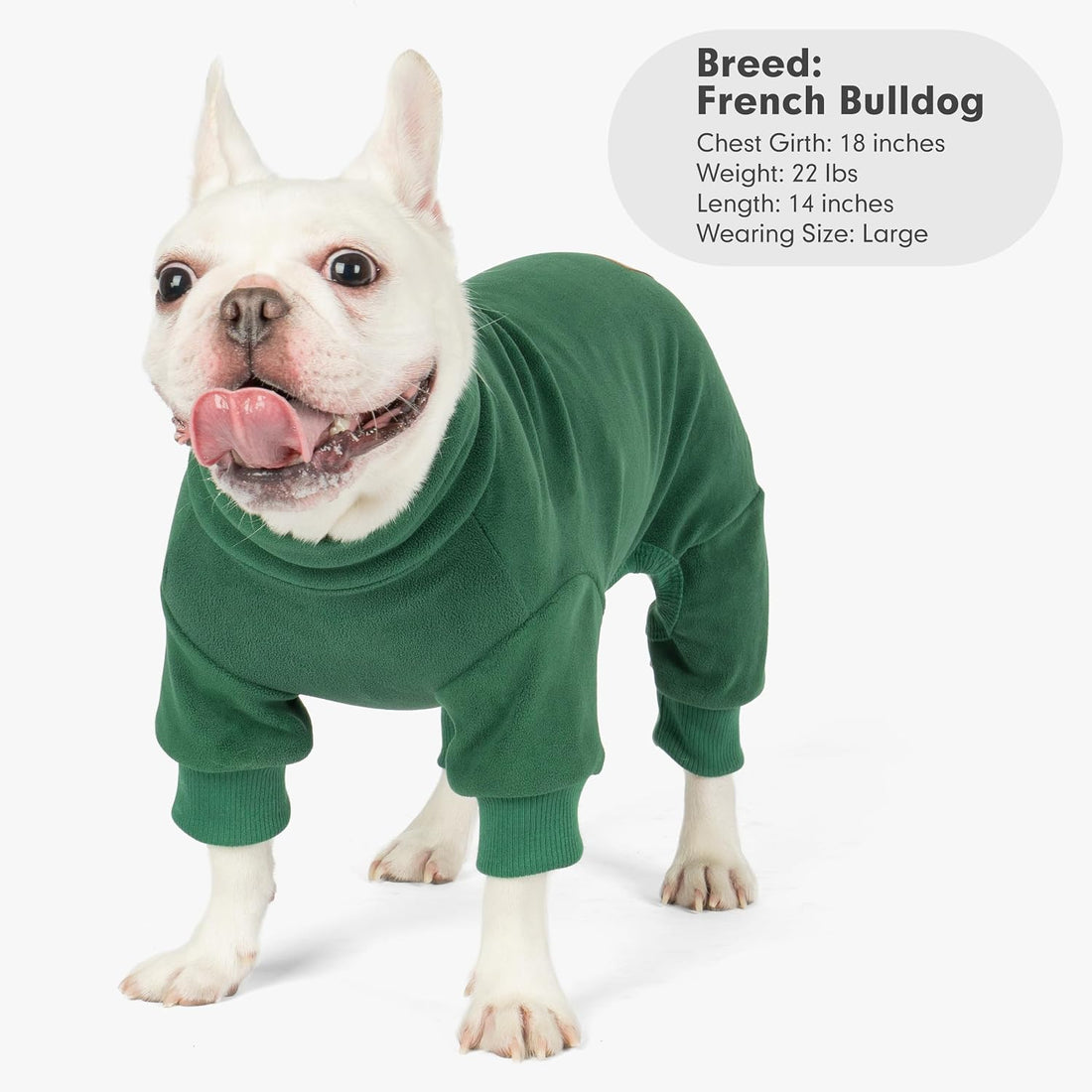 cyeollo Dog Pajamas Medium, Stretchable Fleece Pet Onesie Coat