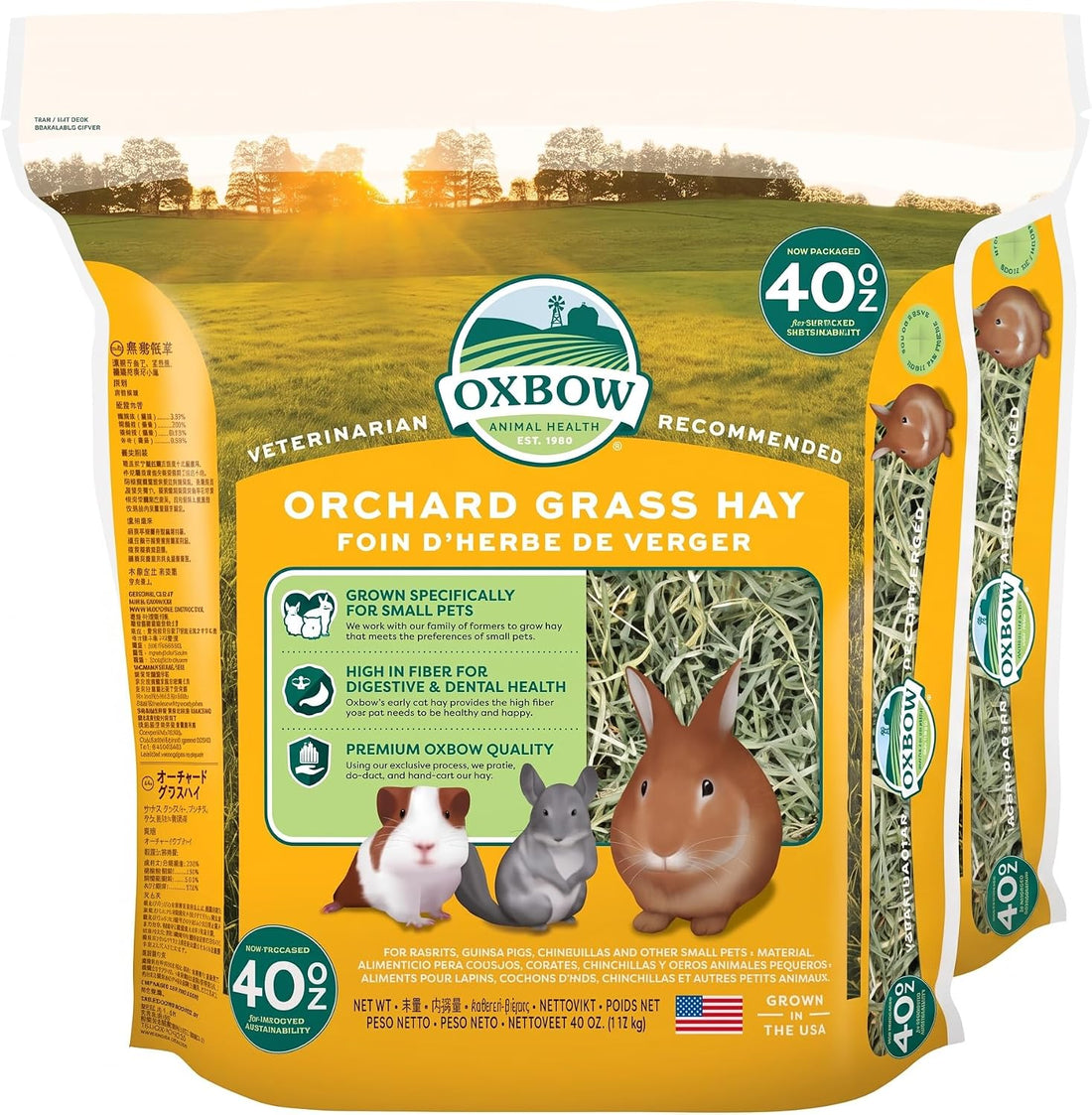 Oxbow Orchard Hay, Rabbit & Guinea Pig Hay, Hand-Sorted, De-Dusted