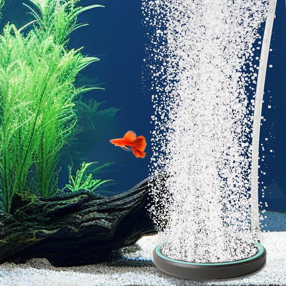 UPETTOOLS 2inch Nano Aquarium Air Stone, Quiet Bubble Diffuser