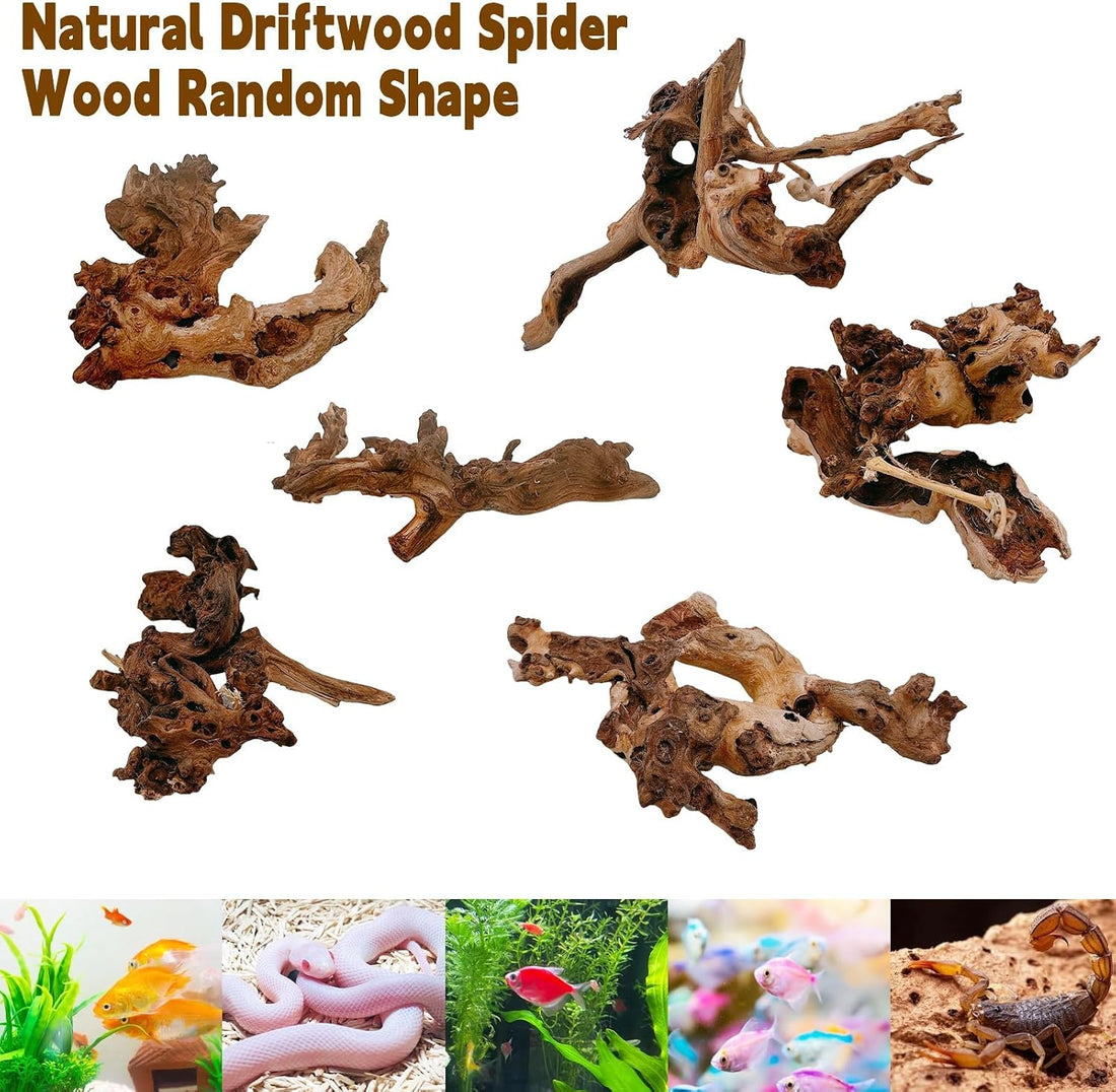 Hamiledyi Aquarium Driftwood 3PCS Natural Trunk Driftwood Assorted