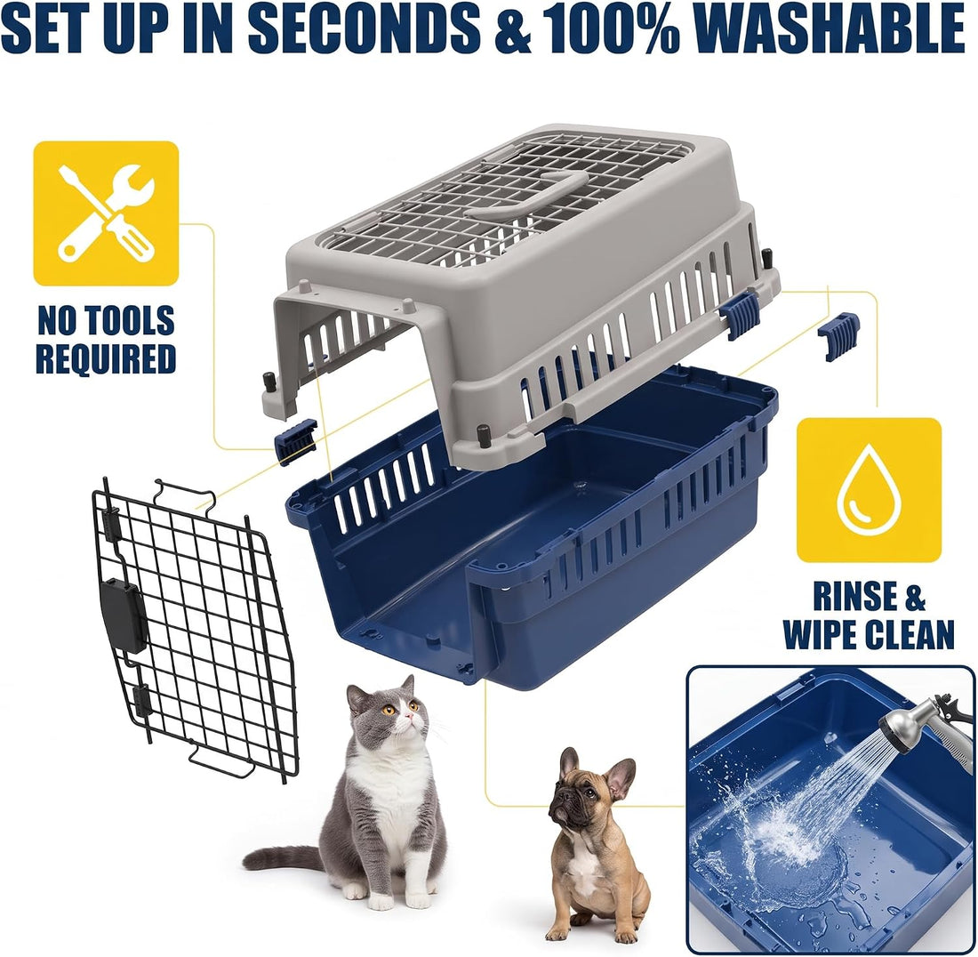 Hard-Sided Pet Carrier for Cats and Small Dogs