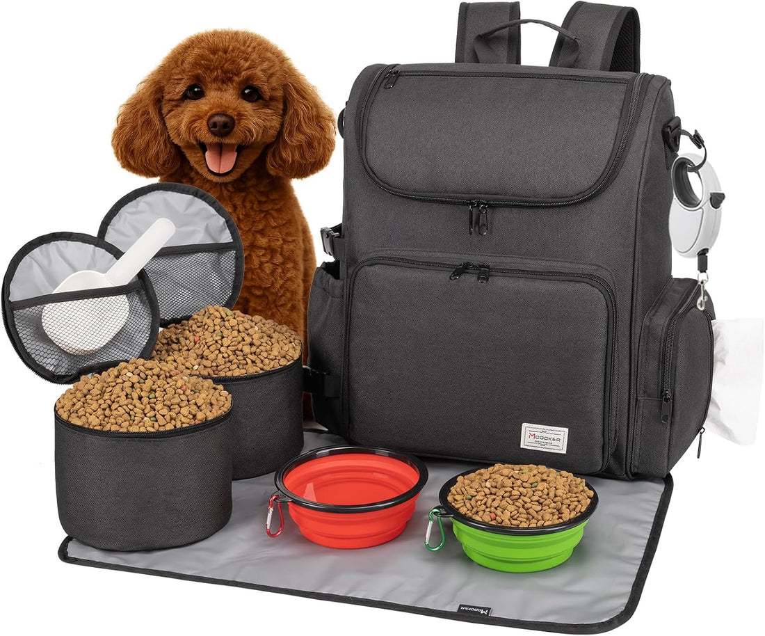 Modoker Multi-Compartment Dog Travel Backpack for Pet Supplies