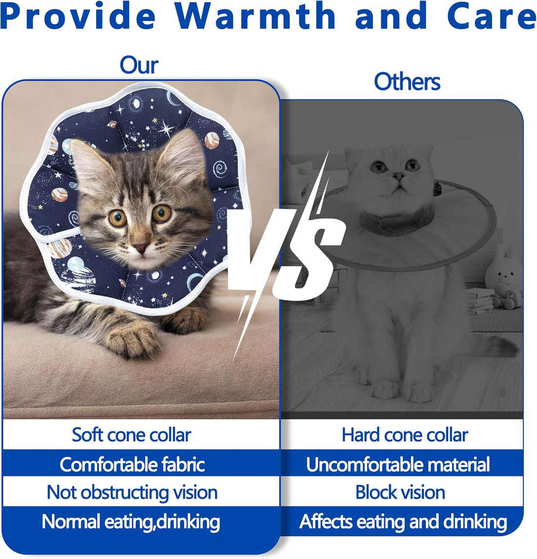 Maiiu Soft Adjustable Cat Cone Collar