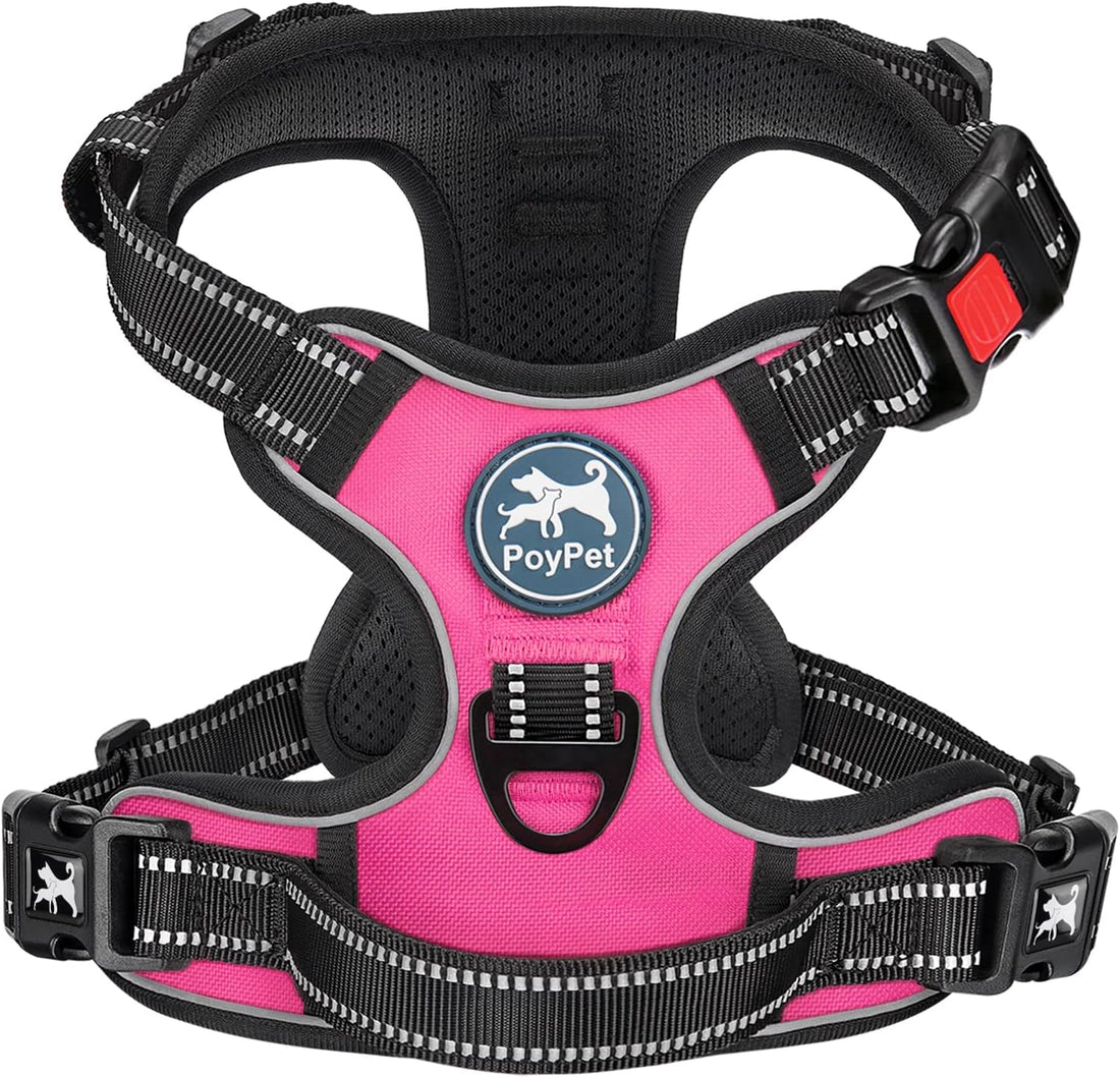 PoyPet No Pull Dog Harness, No Choke Front Lead Dog Reflective Harness