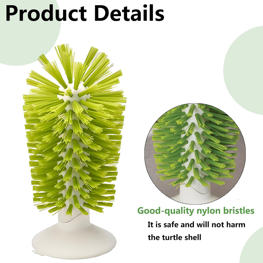 Turtle Brush with Suction Cup-Tortoise Shell Cleaner&Scratch Tool