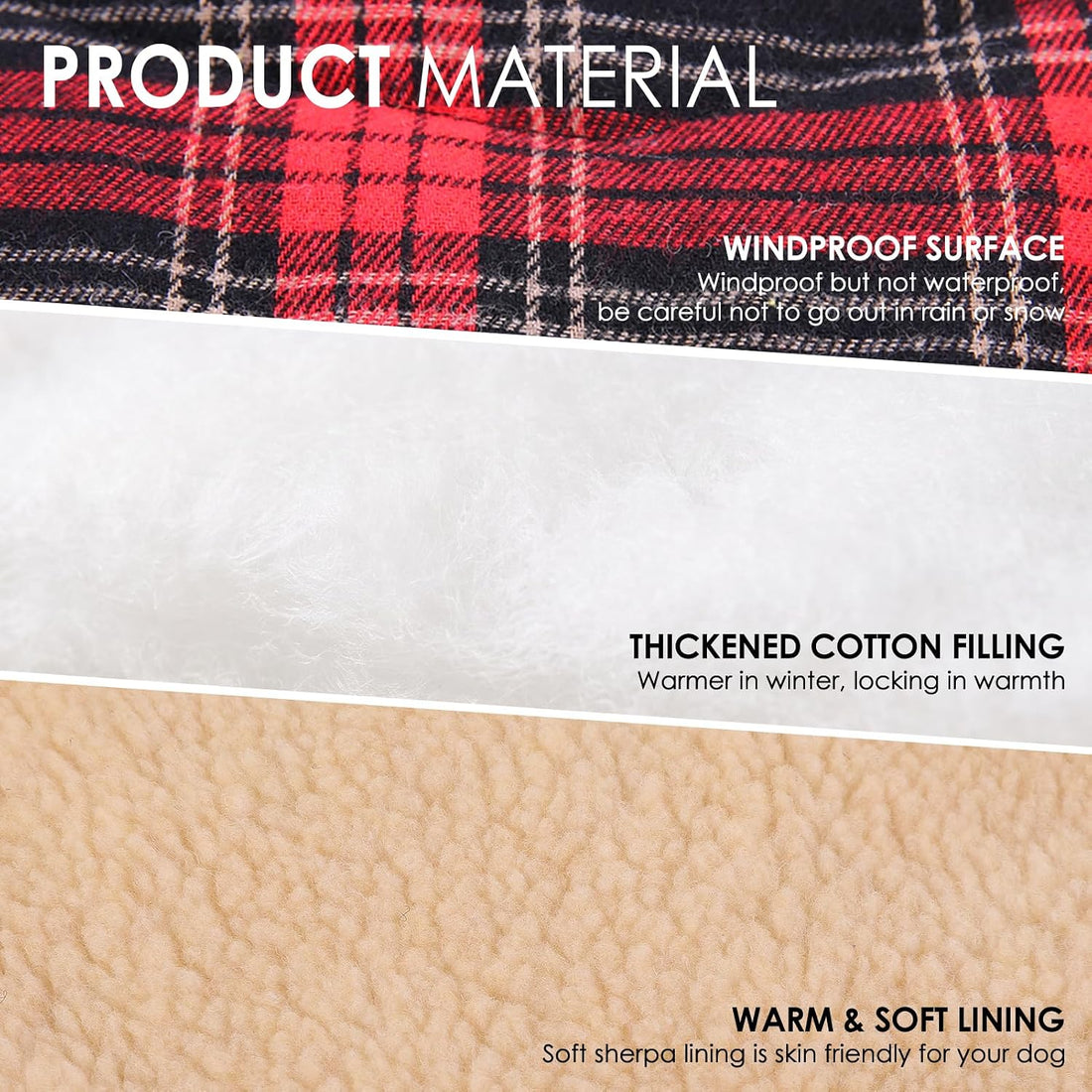 Extra-Small Dog Winter Coat, Puppy Plaid Warm Puffer Jacket