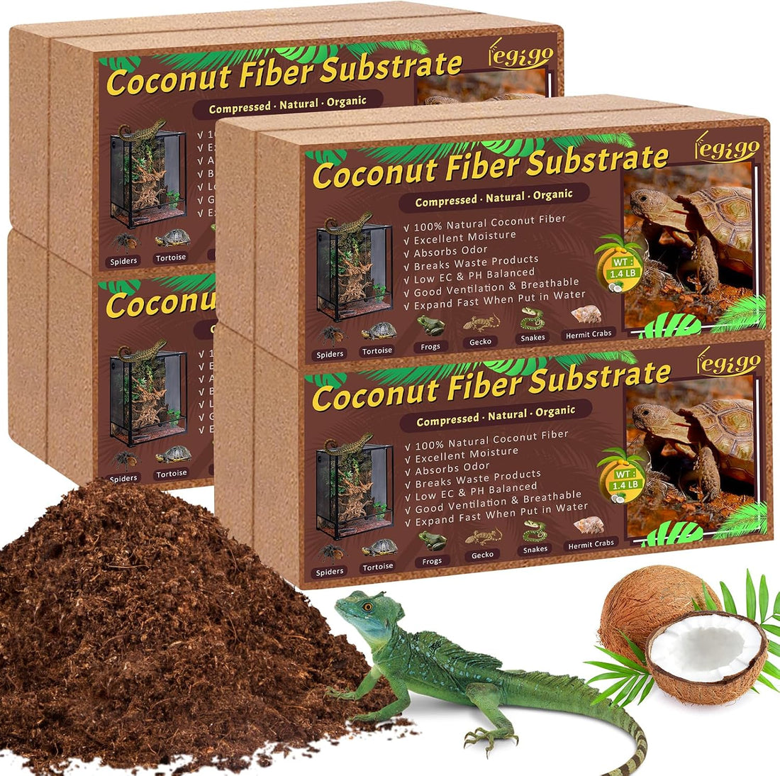 Legigo 4 Pack Coconut Fiber Substrate
