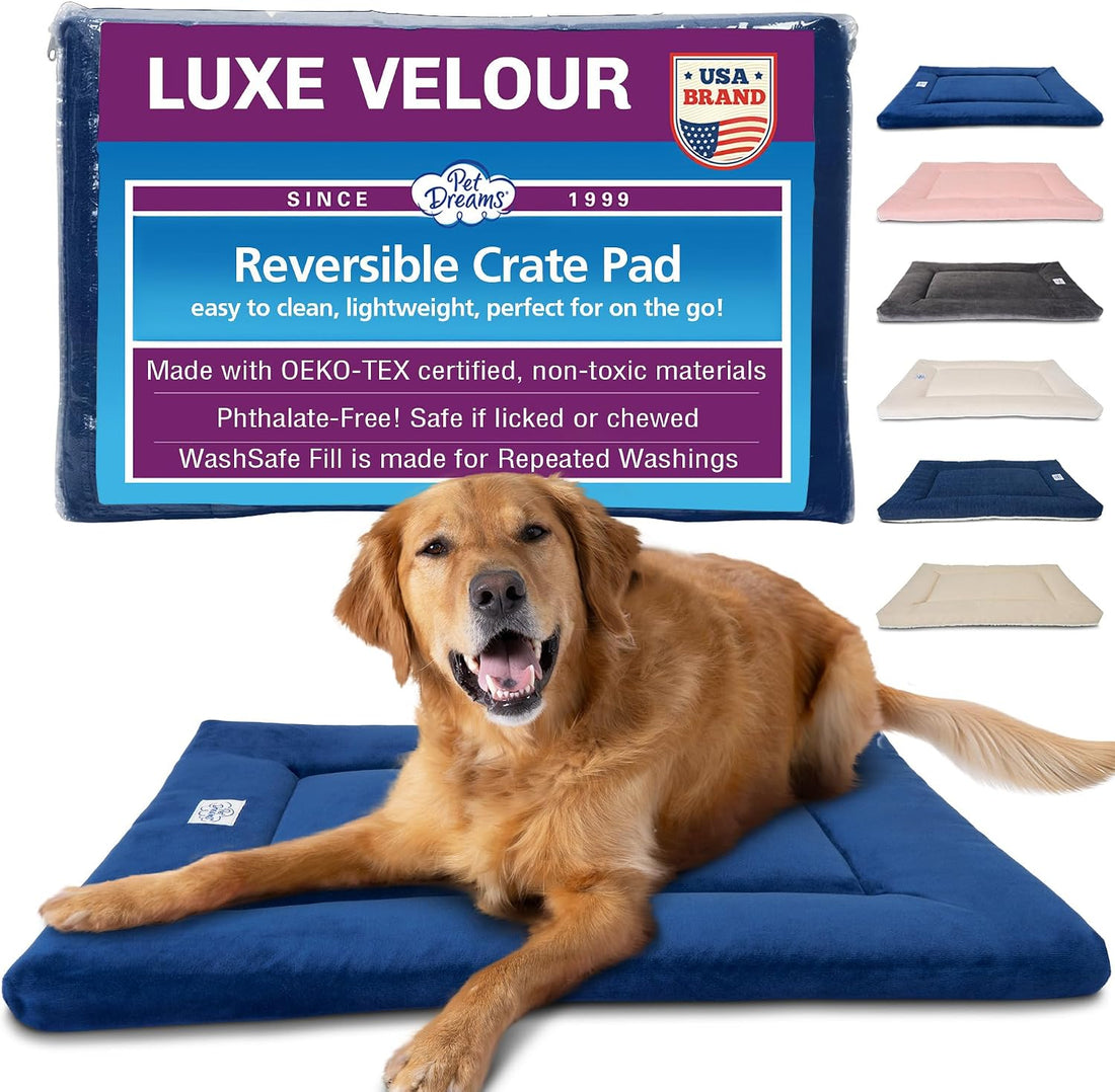 Pet Dreams Dog Crate Pad - Washable Kennel Mat