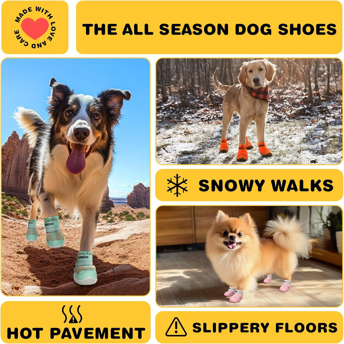 Hcpet Dog Shoes for Dogs, Dog Booties for Dogs