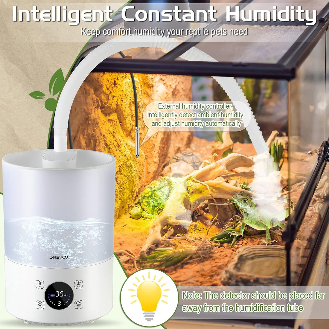 Smart Reptile Fogger Humidifiers with Humidity Control