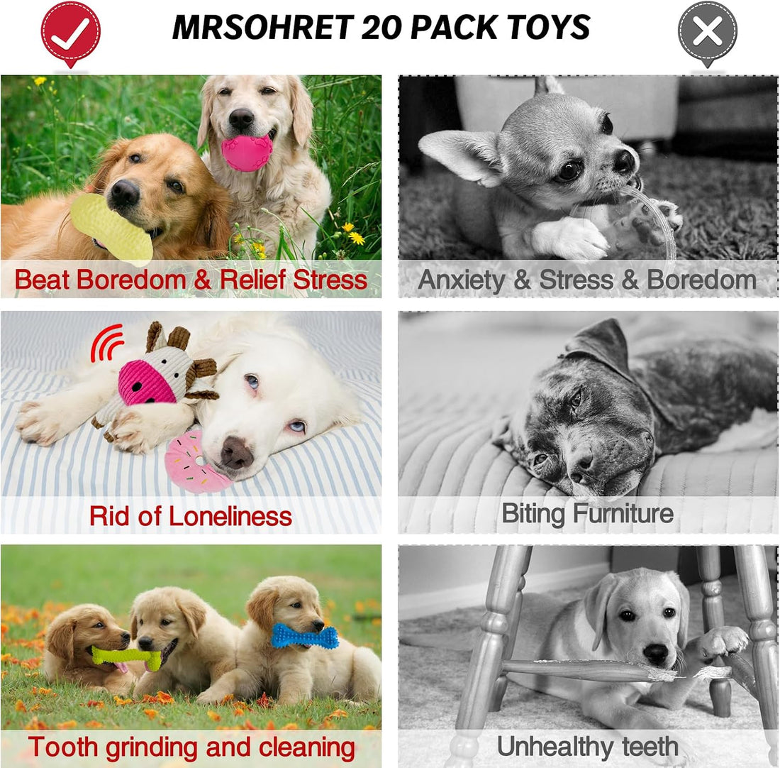 MRSOHRET 20Pcs Puppy Chew Toys for Teething