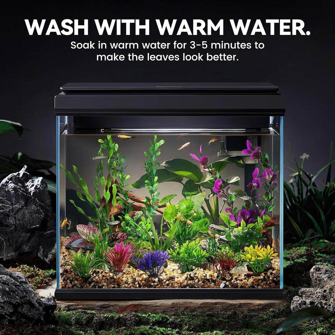 Artificial Aquarium Plants Realistic Green Plastic Fish Tank