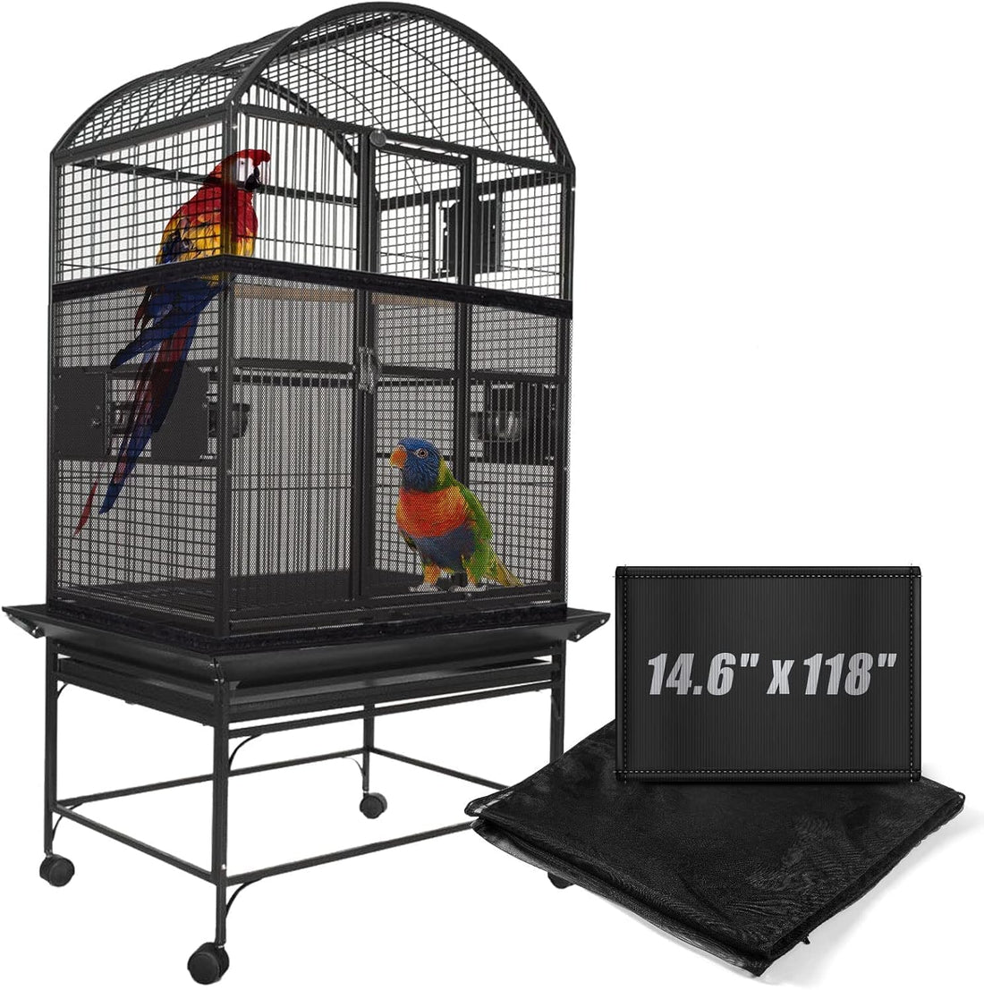 Bird Cage Netting Seed Catcher, Circumference 80-118 inch