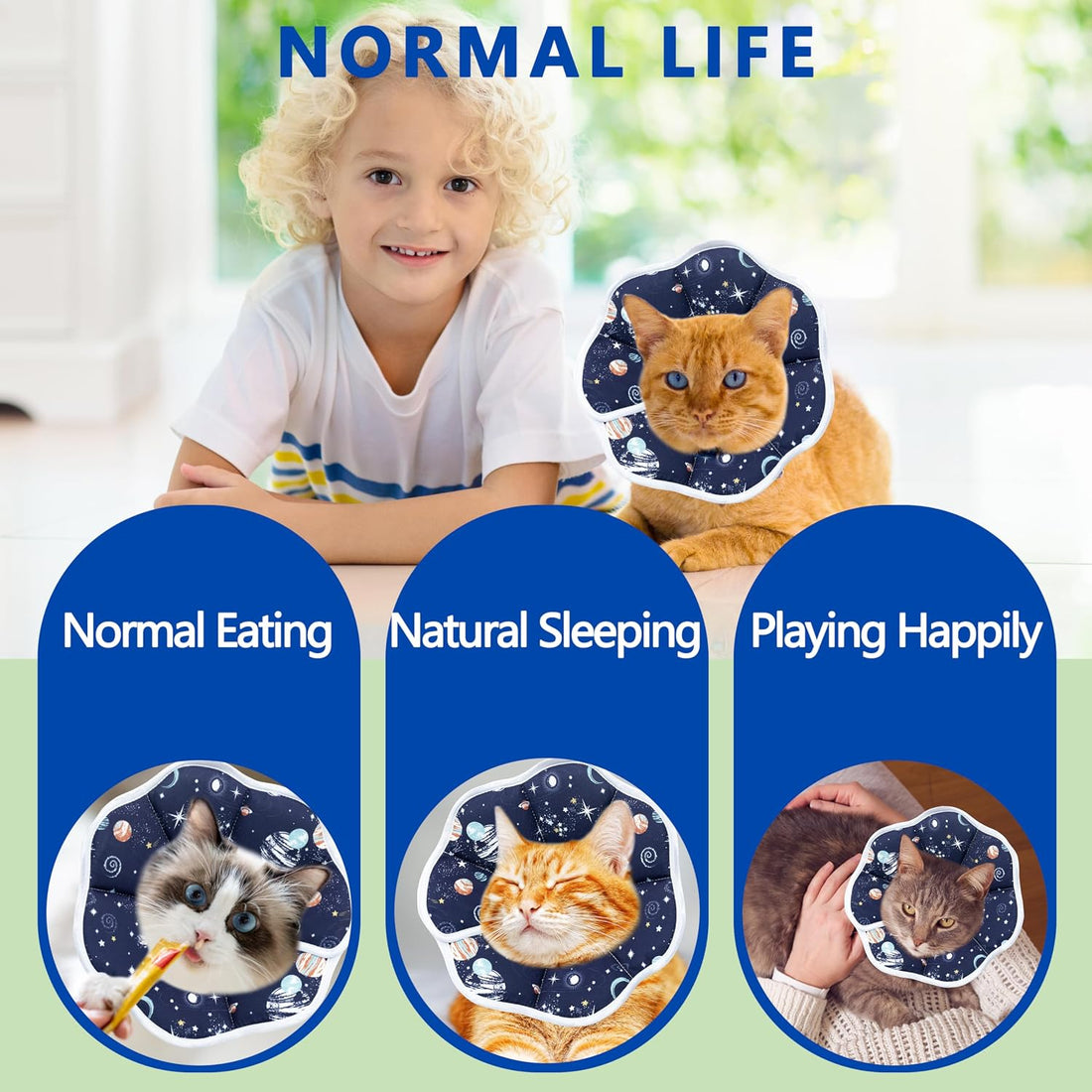 Maiiu Soft Adjustable Cat Cone Collar