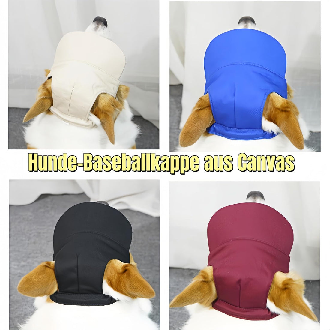 Dog Baseball Sun Hat, Breathable Cotton Canvas Pet Visor Hat